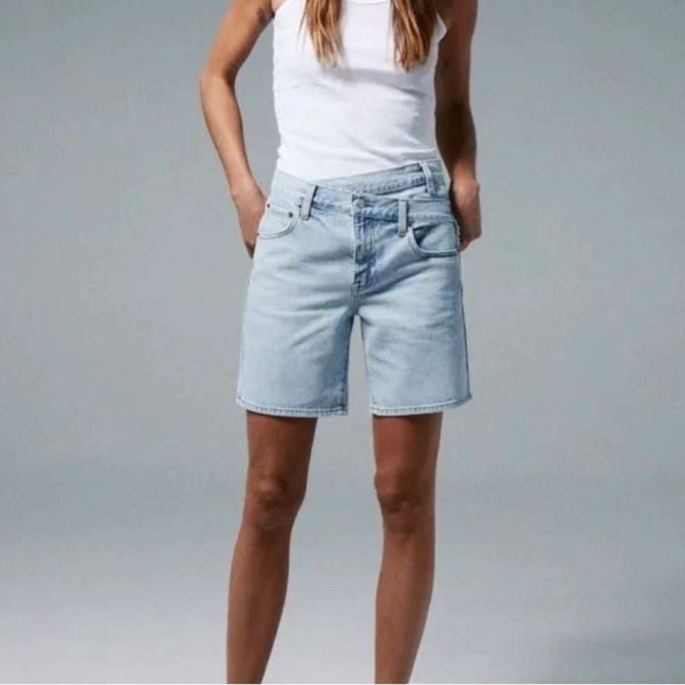 Pistola Bobbie crossover jean shorts size 27